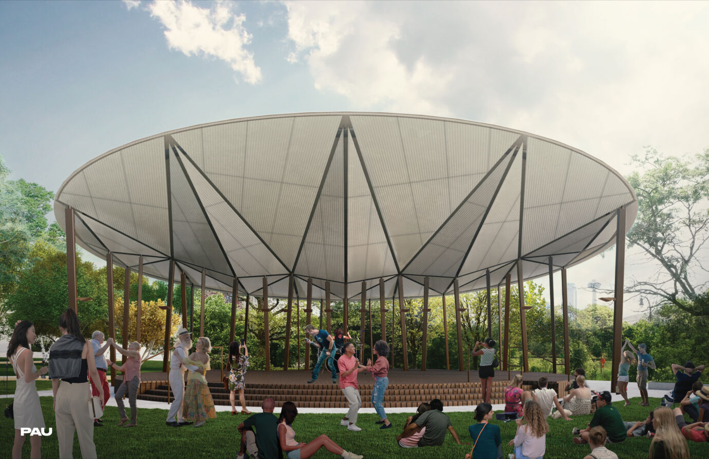 Image of new pavilion at Niagara Falls state park 